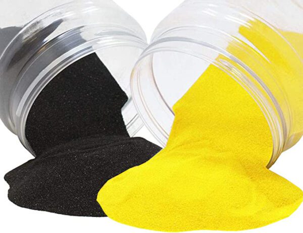 Black And Yellow Rangoli Color