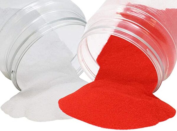 White And Red Rangoli Color