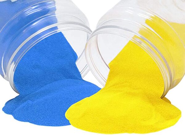 Sky Blue And Yellow Rangoli Color