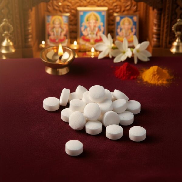 Tablets Kapoor for Puja, Meditation Tablets Kapoor for Puja/Camphor/Pure & Pleasant Fragrance Kapoor - 100 g